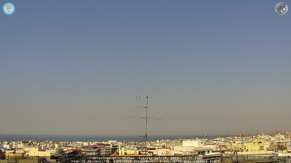 meteothesgr's tweet photo. 10:02, Dry, Temp:28.4C (Hi 30.8/Lo 25.9), Hum:73%, Baro:1015.9hPa, Wind:4.8km/h-SW, Rain:  0.0mm-Forecast:https://t.co/hulPYF6NOB https://t.co/mu9MV9aUuO