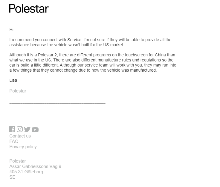 ryslandish's tweet photo. @PolestarCars  @PolestarUpdates @volvocars 
Let the whole world know your lie !

Where is the different? Infotainment  system the same, on US build cars and CH build cars.

What is the reason (money!) that you not provided assistance to change it? 

Shame on you!
#polestar #lies https://t.co/5noZIUWvK2