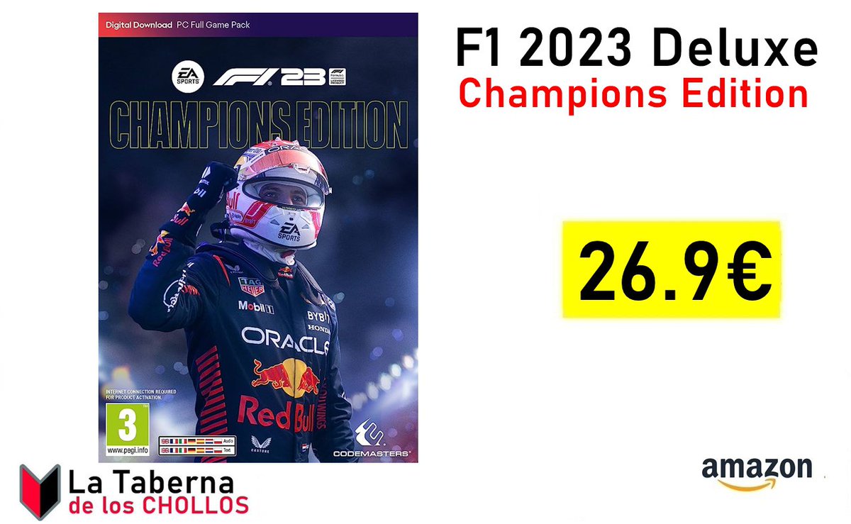 CHOLLAZO❗️💥  #AmazonES 🇪🇸

🔹F1 23 Deluxe PCWin | Codigo de descarga inmediato EA App - Origin | Videojuegos | Castellano❗️

✅Precio:   26,9€ ❗️ (Antes: 89.9€)

🔰amzn.to/3DnBDFq

#chollos