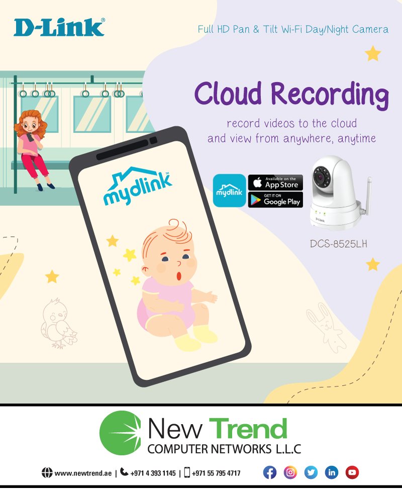 newtrendCN's tweet image. DCS-8525LH
Full HD Pan &amp;amp; Tilt Wi-Fi Camera

With easy pan &amp;amp; tilt control, you can see more of your rooms, pets and kids
• 1080p Full HD resolution with up to 5m night vision
• Motorized pan &amp;amp; tilt function to covera large area

#dlink #wificamera #nightvisioncamera