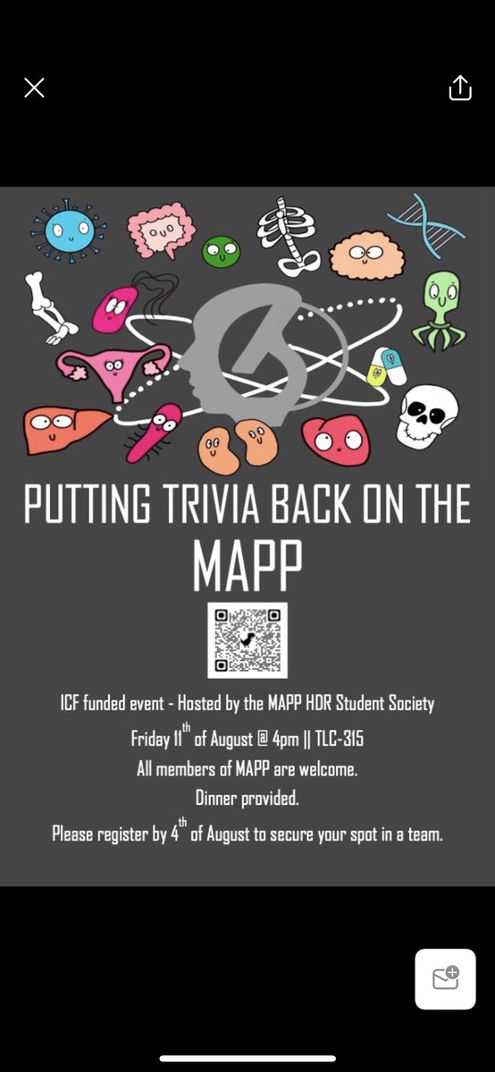 MAPP_postgrads's tweet photo. RSVP to the upcoming MAPP trivia event to showcase all your knowledge, win a prize, but most importantly, bragging rights! #MAPPtrivia2023

https://t.co/CDTGbMdLRI https://t.co/WuT6QmqLmm