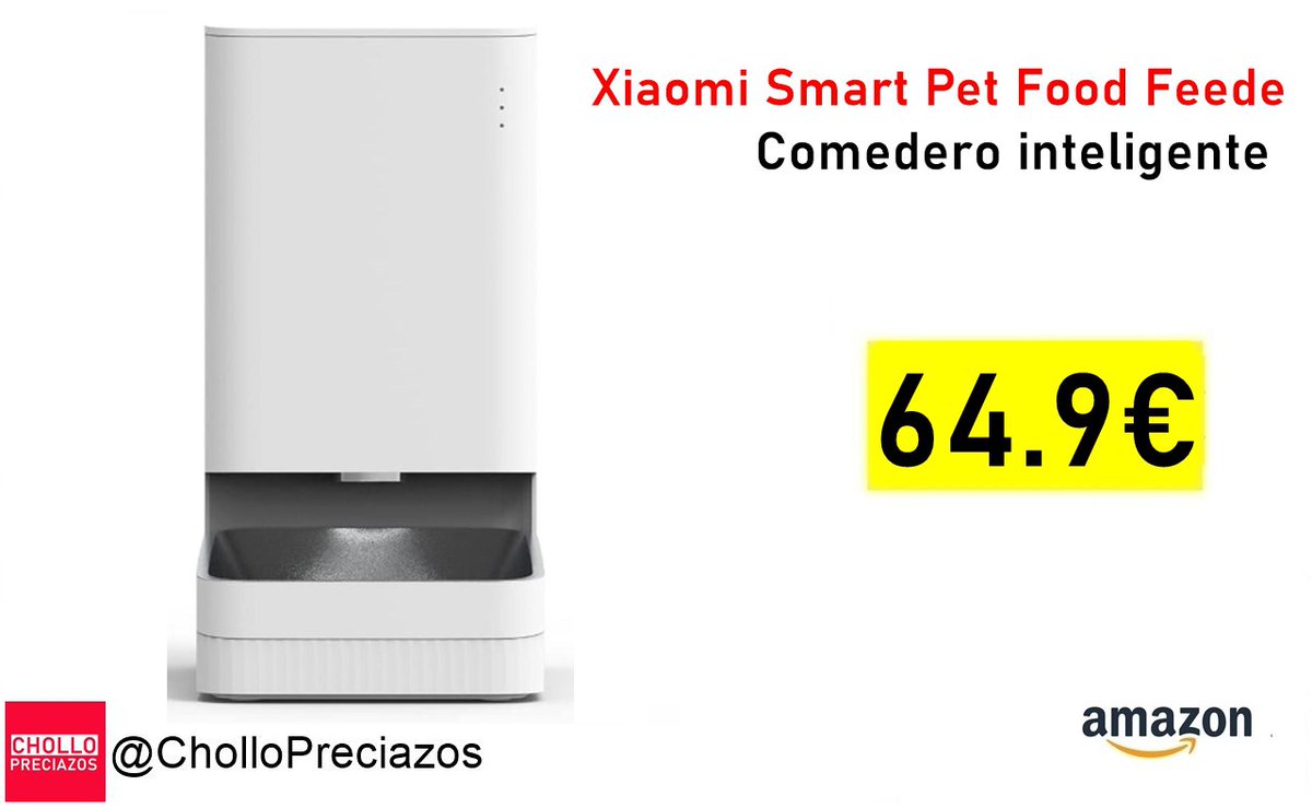 BAJADA❗️💥
 
🔹Xiaomi Smart Pet Food Feeder - Comedero INTELIGENTE para Perros y Gatos de pequeño y Mediano tamaño, dosificación automática con temporización, hasta 20 días❗️

✅Precio:  64.9€ ❗️ (Antes: 99€)

🔰amzn.to/3OhdVQD

#CHOLLOS