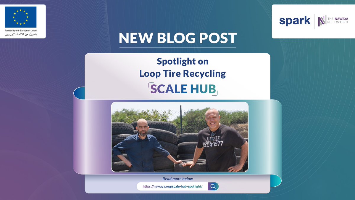 Nawaya's tweet photo. Loop Tire Recycling is a green start-up that launched in 2021 after the founders, Ali Wehbe and Samer Ghandour, saw the ever increasing need to recycle old and used tires in 🇱🇧.
Read the full article to learn more about Samer and Ali's green journey: https://t.co/JuBRzFY2Wg https://t.co/jlvoM7NUHg