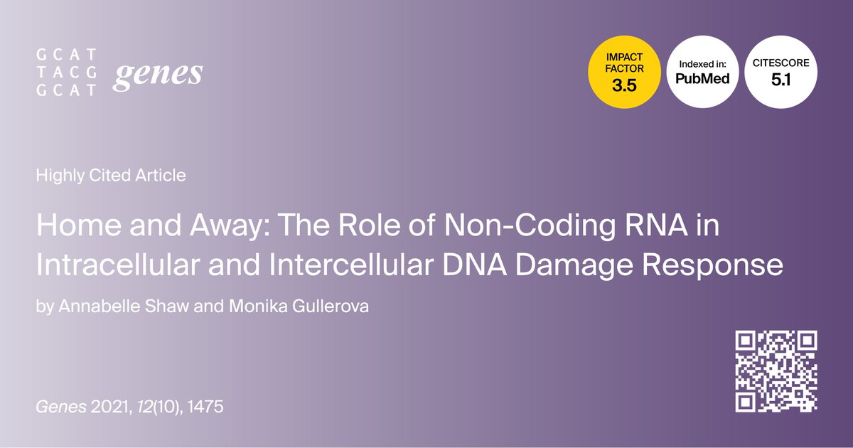 In their review, Annabelle Shaw and <a href="/MonikaGullerova/">Monika Gullerova</a> compare cis and trans mechanisms of intracellular RNA-dependent DNA repair, then discuss intercellular RNA transfer as a method of post-damage communication between neighbours: mdpi.com/2073-4425/12/1…