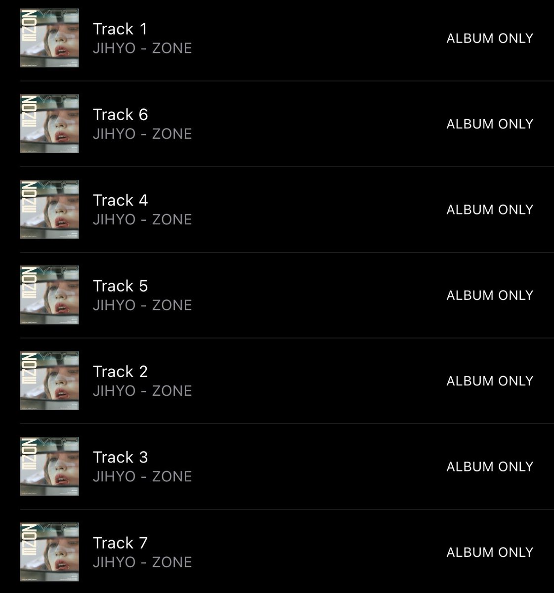 230718

Jihyo's album ZONE will have 7 total tracks including NIGHTMARE and Killin'Me Good