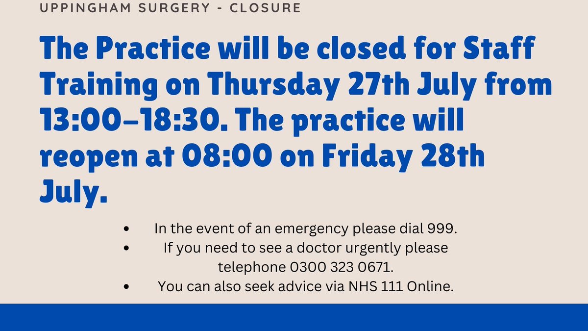Uppingham Surgery tweet media