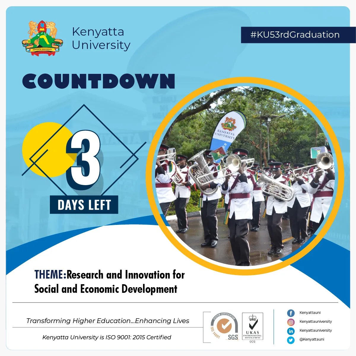 53rd Graduation Countdown. #KU53rdGraduation