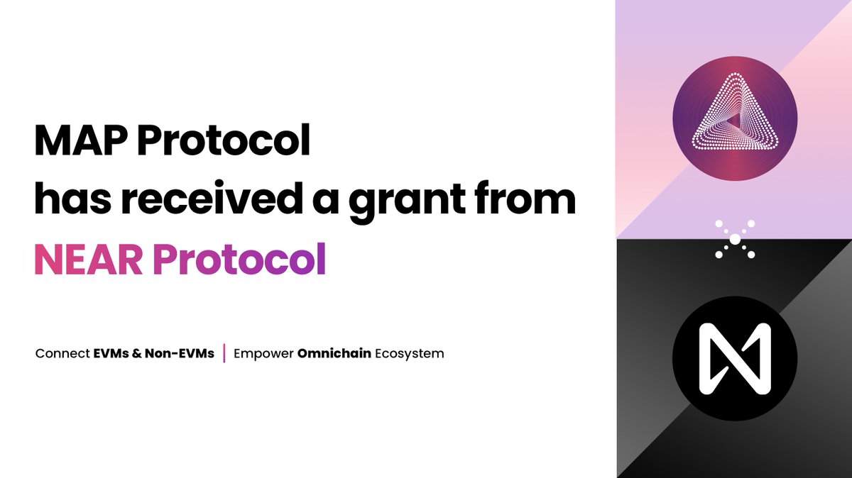 SmartCryptoNew1's tweet image. 🧩 @MapProtocol has been awarded a grant by @NEARProtocol 
🧩 #MAPProtocol is poised to accelerate its development and continue its pursuit of pioneering solutions in the blockchain space
🔽 VISIT
mapprotocol.io/blog/map-proto…
#SCN1