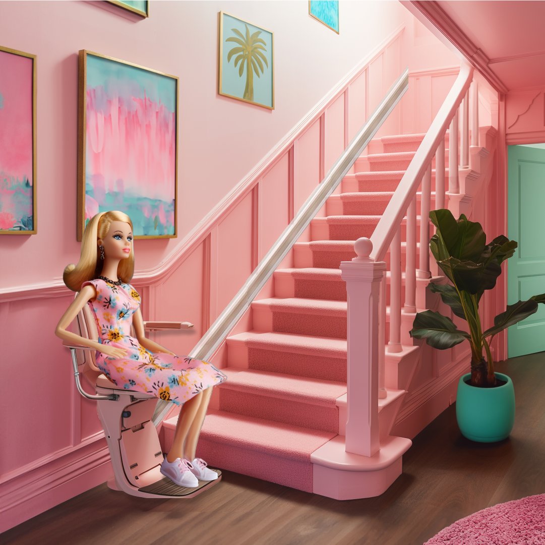 It's #Barbie Day! Who's heading to the cinema this weekend? 🍿
Did you know Barbie first appeared in 1959, making the iconic doll 64 years old? Never fear Barb, we've got you covered with your own Stannah stairlift! Even our beloved dolls deserve to find their Forever Doll House.