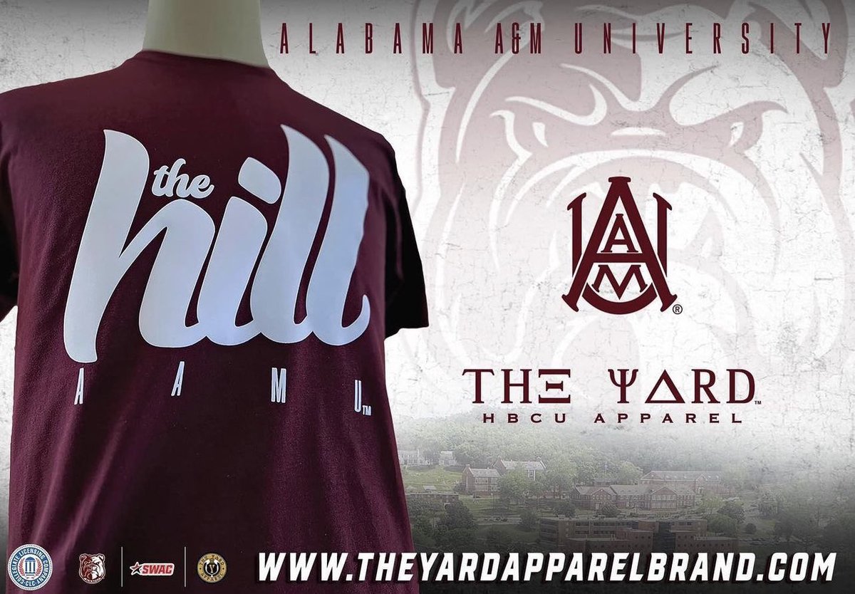 The Hill tees available now at theyardapparelbrand.com #alabamaamuniversity #gobulldogs