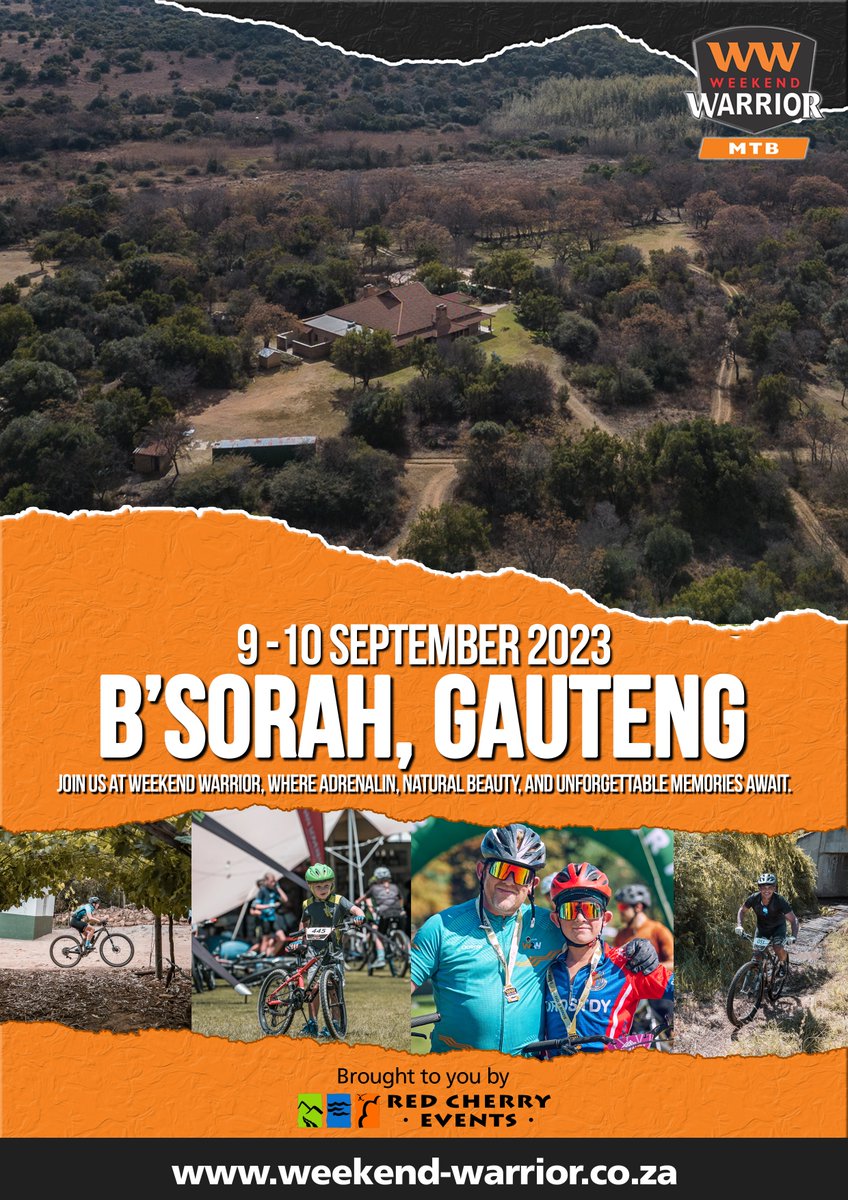 Great news! Weekend Warrior is coming to B'sorah! Weekend Warrior is an adrenalin-filled MTB stage race for the whole family.
We're super excited and hope to see you all there.

Check out the link below for more info: weekend-warrior.co.za/bsorah/