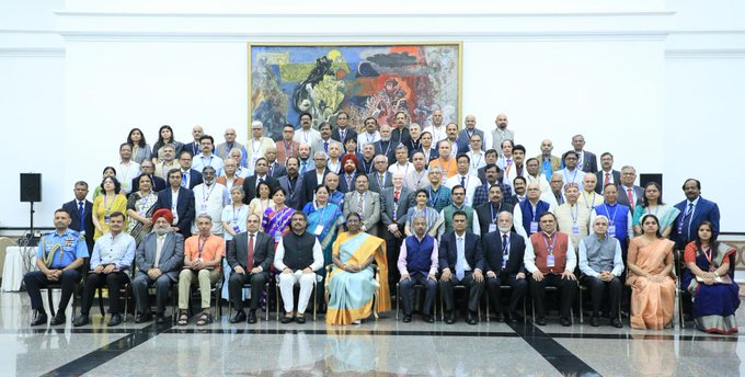 IISER_BERHAMPUR's tweet photo. Prof. Ashok K. Ganguli, Director, IISER Berhampur  attended Visitor’s Conference 2023 at Rashtrapati Bhavan with HEI Directors and VCs, Inaugurated by Smt Droupadi Murmu, President of India. 
The nation is being taken forward to achieve the status of a developed country by 2047. https://t.co/mxIgaDmXMD
