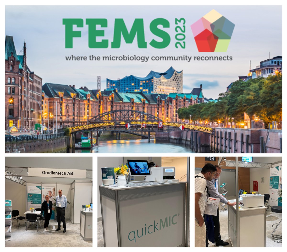 Gradientech's tweet image. Many thanks from the #Gradientech team to everyone attending the #FEMS2023 congress in Hamburg last week!🦠 We enjoyed meeting the #microbiology community - as always!!
#AMR #conference #diagnostics #globalhealth
