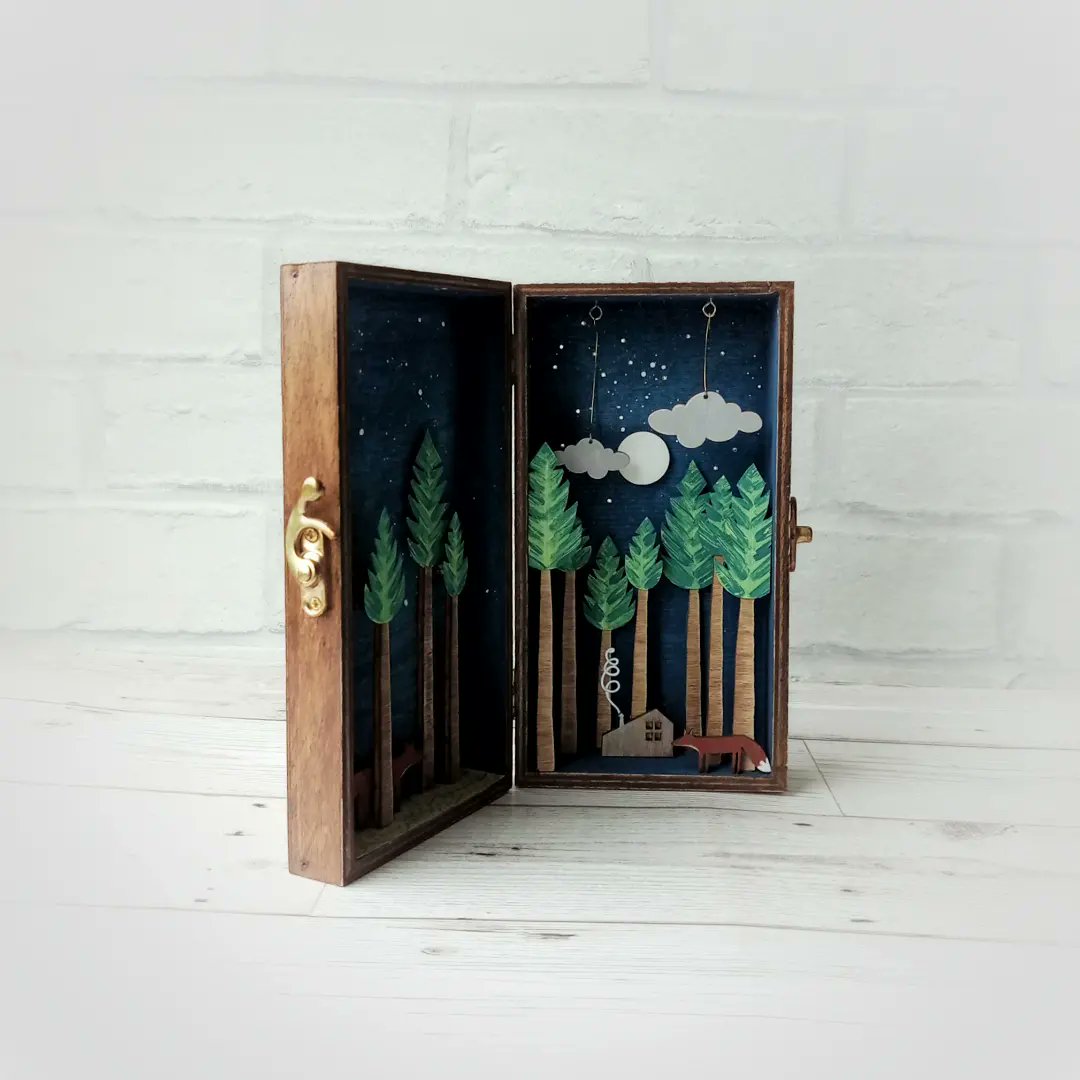 sadpandaprints's tweet image. Today's @folksy Theme of the Day: DIORAMA 

It's kinda my thing 🦊☁️🌲

Have a top-notch Tuesday ✨

#diorama #ThemeoftheDay #folksytuesday #homeofbritishcraft #itsasmallworld #storytelling #woodenworlds #worldinabox #thewaytothewoods #modernfolkart #shadowbox #HooperHart