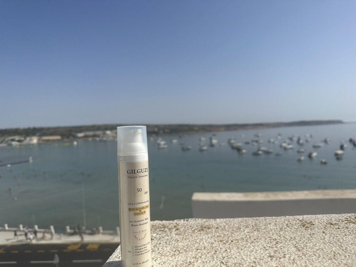 <a href="/gilguzi/">GILGUZI</a> THE best sunscreen ever! Malta sun is relentless but this amazing product means the tan is building without the burn. Highly recommended. #Sunscreen #SunSafe