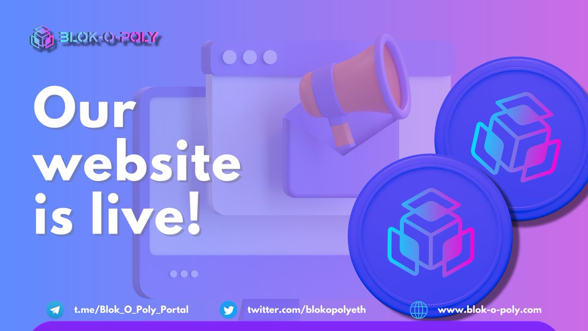 🚀 Our Website is LIVE! 🌐🎉

✨ Discover BlokOPoly's brand-new website! Explore our revolutionary project and witness the future of crypto unfold! 🔥

🌐 Visit Now: blok-o-poly.com
🌐 Explore More: linktr.ee/blok_o_poly

#BlokOPoly #CryptoRevolution #WebsiteLaunch