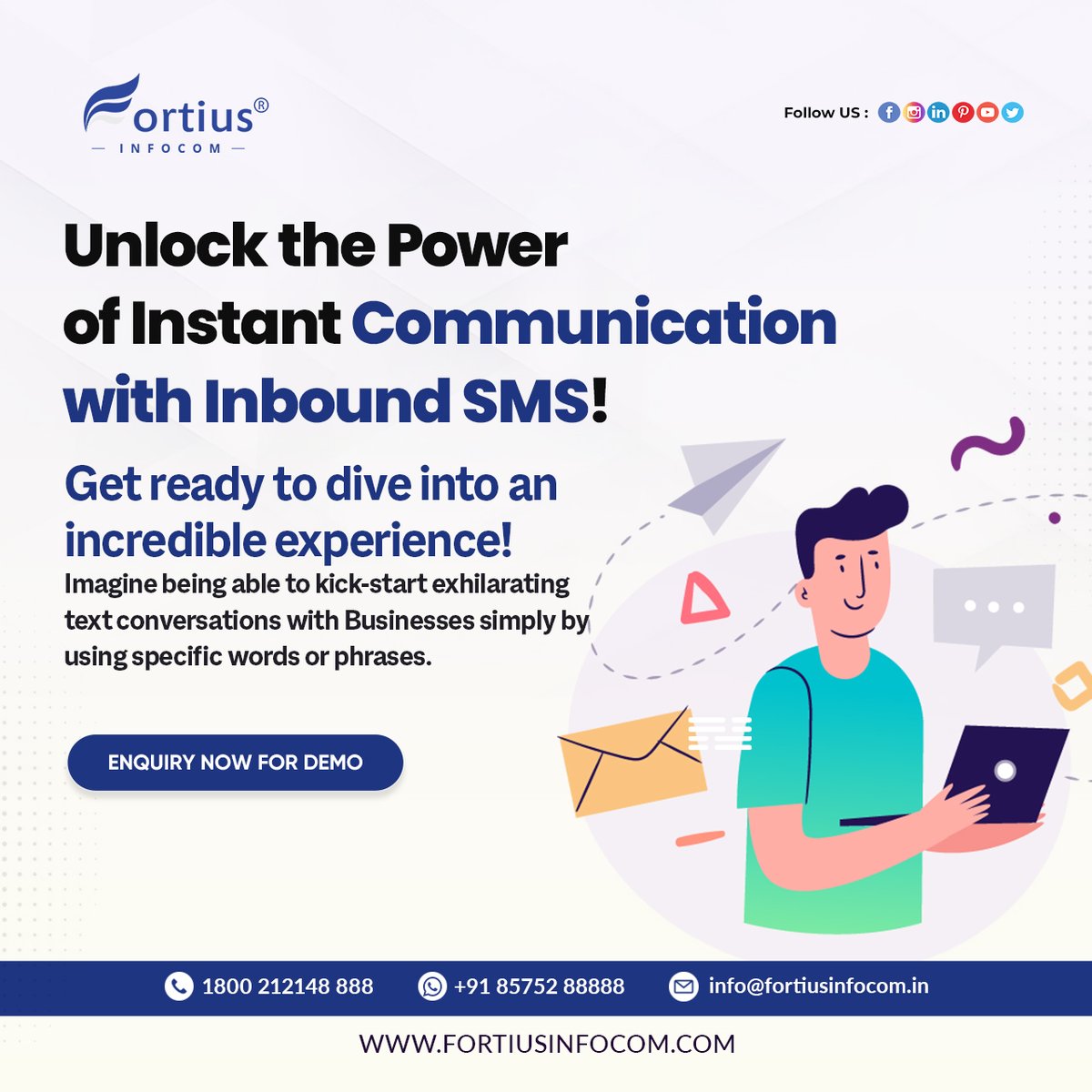 fortiusinfocom's tweet photo. ๐ฒ๐ฌ Ready to make a lasting impression with your text conversations? ๐ฏโจ
Take control and engage like never before with inbound SMS! ๐๐ฅ Use targeted words and phrases to start captivating convos that leave them wanting more. ๐ชโจ #InboundSMS #EngagingConversations
https://t.co/Uw7C1lhmyx