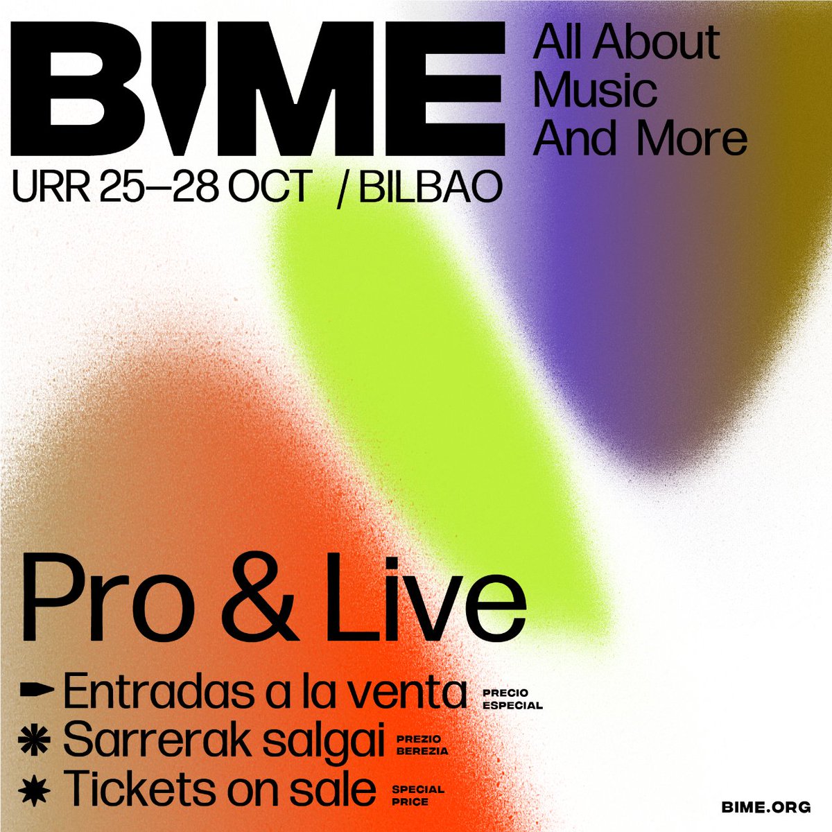 📢Tras su consagración en América, ¡@BIMEnet_ vuelve a Bilbao el próximo otoño! 🟠El gran encuentro internacional de la #industriamusical celebrará su undécima edición en #Bilbao del 25 al 28 de octubre. 🔗Consulta el programa y hazte con tus entradas bime.org
