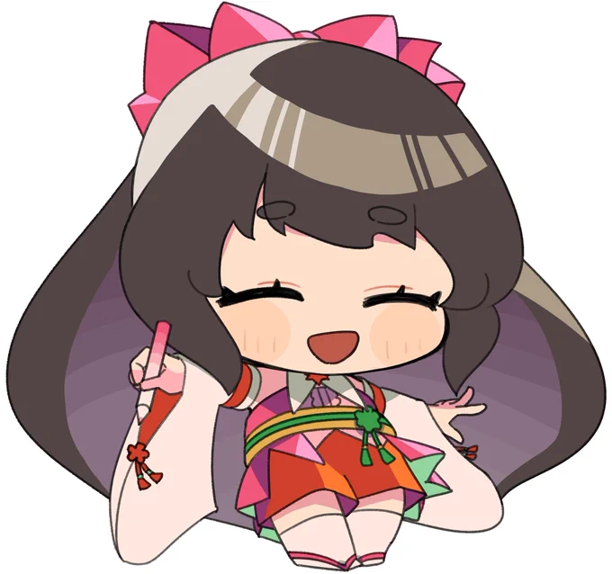 堂々前やよい(#dodomae_yayoi )さんのイラスト企画で私を描いていただきました!!にこやかなおりさやちゃん可愛い～～～～!!!ちゃんと右手にペン持ってるのとか細かい～～～～!!!パキッとした色塗りと温かい色使いが良き～～～～!!!やよいさんありがとうございました!!! 