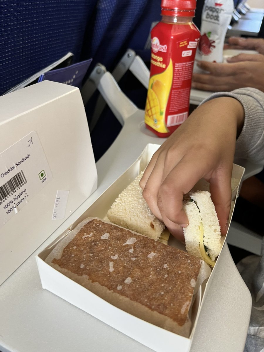 handofgod's tweet photo. Absolutely appalled at the in flight food served on @IndiGo6E flight from Doha, Qatar to Hyderabad on 15th July,2023. Is this the garbage you serve on International Flights via Code Share with @qatarairways .Pedestrian level of food in international flight to wearied passengers https://t.co/YJJGevekH5