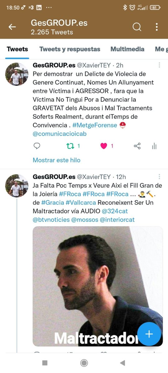 TEYGroup's tweet photo. #FROCA ... Puta , Meuca, i MalaPuta es qui MALTRACTE , INSULTA , AMENAZA i ABUSA d una DISCAPACITADA ... 
Es el que Ets Tu #FROCA ... 
#Lloret #Blanes #Barcelona #Vallcarca #Gracia @Mossos 
Ja t Ha s DECLATAT ESQUIZOFRENIC , pero ets Un PSICOTIC PERILLOS ... @NovaRadioLloret https://t.co/dXW5VEtVgG