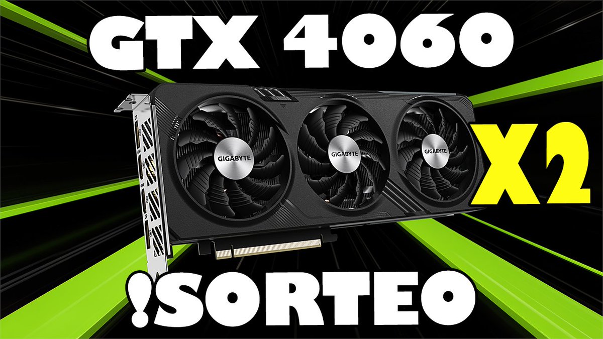 nenitoo (@nenitootv) on Twitter photo 🎁 SORTEO EXPRESS DE UNA NVIDIA RTX 4060🎁
¡Gracias a <a href="/aorus_es/">AORUS España</a> y <a href="/NVIDIAGeForceES/">NVIDIA GeForce ES</a> tenemos 2 gráficas para todos vosotros!
Para participar en el sorteo de UNA de estas gráficas:
➡️RT a este tweet
➡️Seguir a <a href="/NenitooTV/">nenitoo</a>
➡️Menciona a 1 amigo
Tendremos OTRO sorteo en Twitch💜 🎁 SORTEO EXPRESS DE UNA NVIDIA RTX 4060🎁
¡Gracias a <a href="/aorus_es/">AORUS España</a> y <a href="/NVIDIAGeForceES/">NVIDIA GeForce ES</a> tenemos 2 gráficas para todos vosotros!
Para participar en el sorteo de UNA de estas gráficas:
➡️RT a este tweet
➡️Seguir a <a href="/NenitooTV/">nenitoo</a>
➡️Menciona a 1 amigo
Tendremos OTRO sorteo en Twitch💜