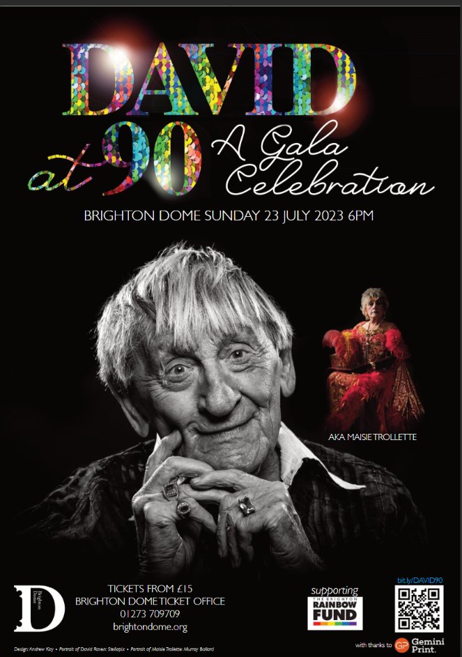 SceneLGBTQ's tweet photo. The "David at 90" concert this Sunday will be BSL interpreted. Come and enjoy this tribute to UK´s oldest drag performer.
BSL seats (front stalls): £15. Please email tickets@brightondome.org to book
#BSL #lgbtdeaf #lgbtqia #brightondome https://t.co/1qaXLSeHdn
