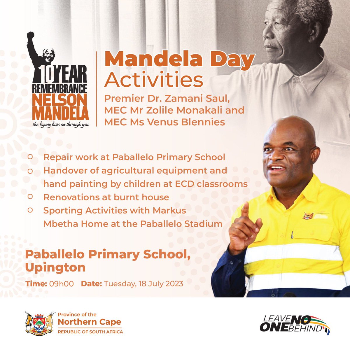 How are you spending your Mandela Day?
#northerncape
#MandelaDay2023 
#mandelamonth 
#MandelaDay