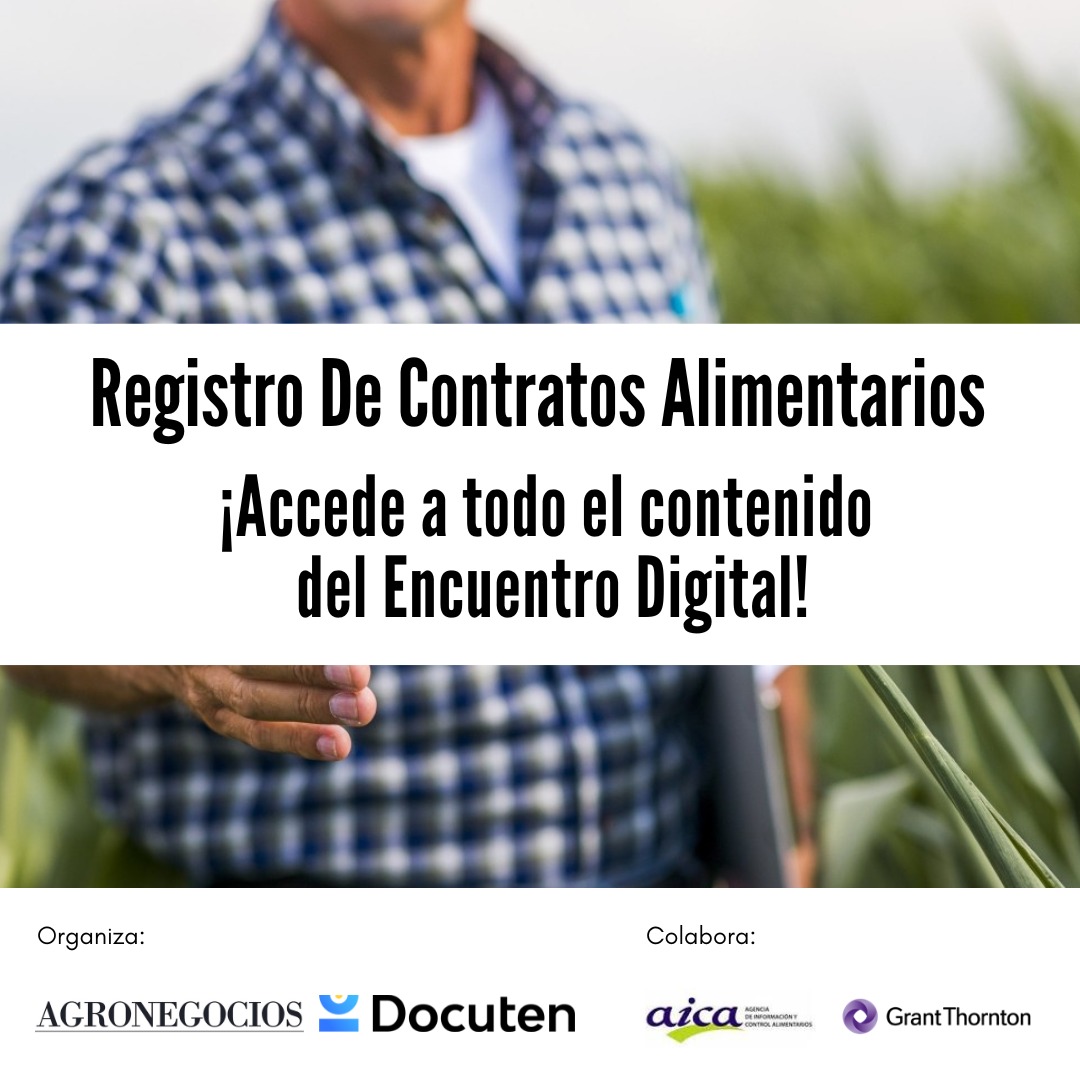 JORNADA 📢 ¿Te perdiste el encuentro digital 'Registro de Contratos Alimentarios', organizado por AgroNegocios y Docuten?

📲 Vuelve a ver la jornada completa y accede a las ponencias aquí ⬇️
agronegocios.es/agronegocios/e…

#Agricultura #Ganadería #AICA

<a href="/GrantThorntonSp/">Grant Thornton España</a> <a href="/docuten/">Docuten</a>