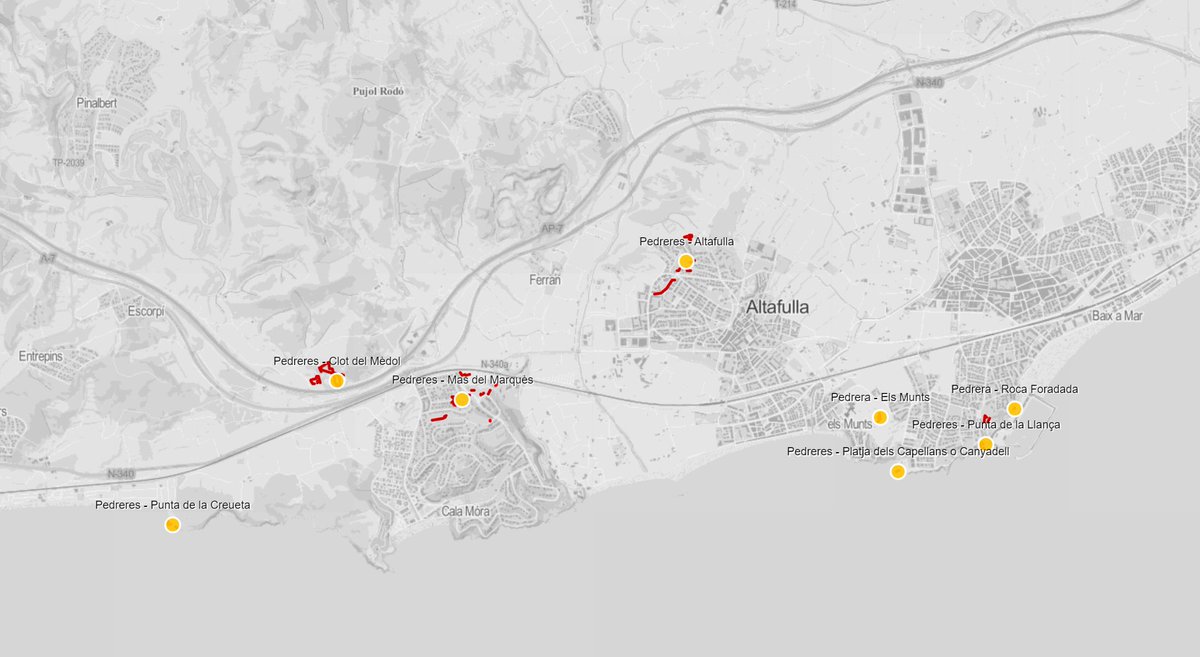ArpaUea_ICAC's tweet photo. Si aprofiteu l’estiu per la zona d’#Altafulla i #Torredembarra, hi podeu trobar nombroses pedreres històriques.
🤠Documentades gràcies als treballs de la Dra. A. Gutiérrez Garcia-M #ArPA_LIRA
Us deixem aquí un mapa #instamaps de @ICGCat @ICGCGeostarters https://t.co/c2hRApt8FM