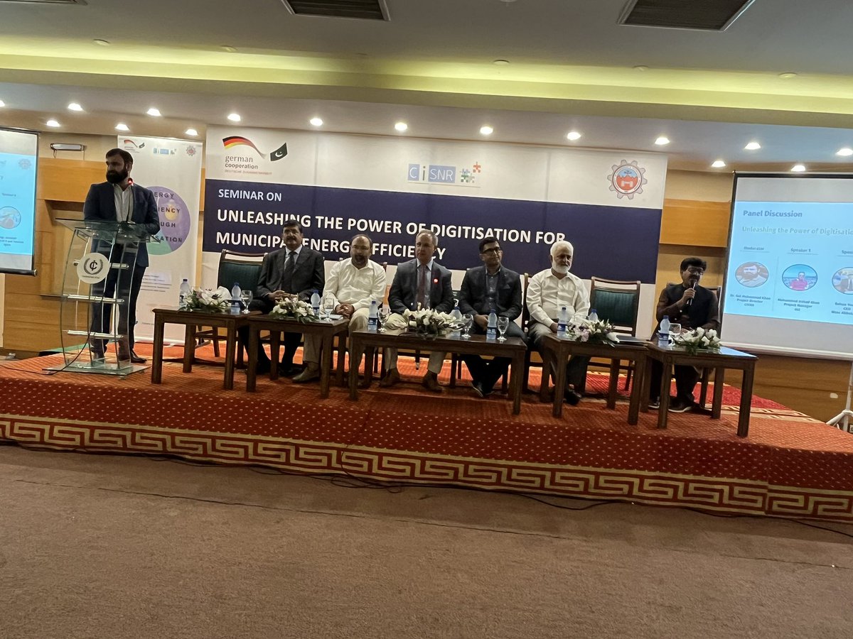 Seminar on unleashing the power of digitisation for municipal energy efficiency organized by CISNR UET Peshawar and GIZ through its REEE SCALE project taking place today in Islamabad.