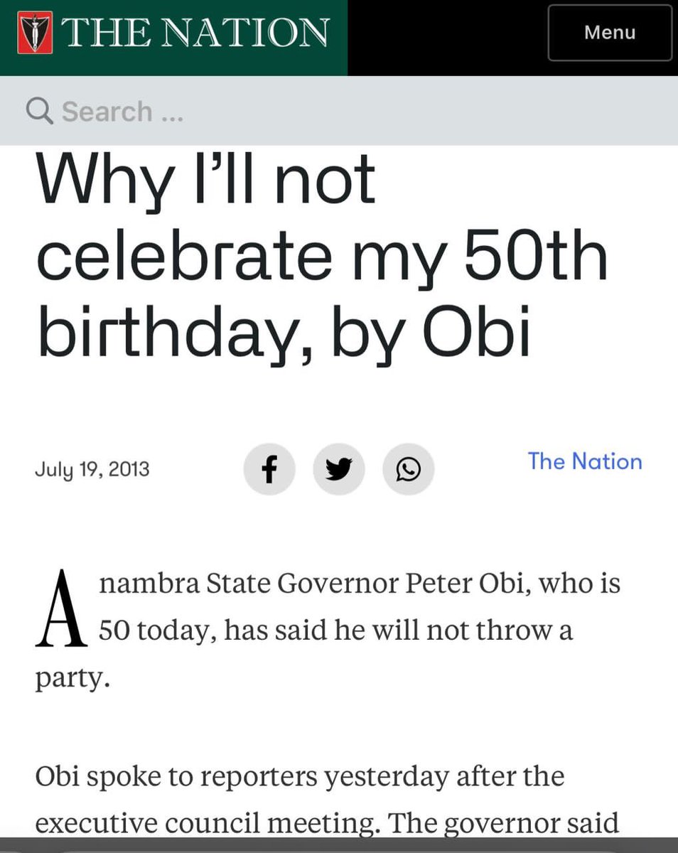 sirlablu's tweet image. Happy Birthday in advance to Mr Peter Obi the presidential candidate of the Labour Party Many happy returns.
2013: 50 years old
2023: 62 years old.
Abeg @U_Rochas which one should we believe now????