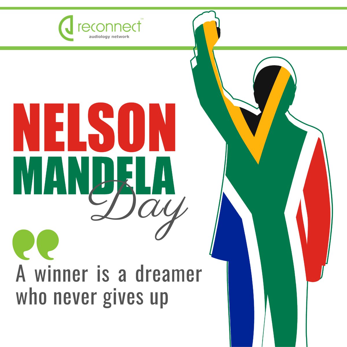 iCANAudiology's tweet photo. Nelson Mandela once said, "It is in your hands to make a difference." Today Reconnect Audiology Network reaffirm our commitment to improving lives through better hearing.
Happy Nelson Mandela Day! Let's make a difference together! ❤️#ReconnectAudiologyNetwork #NelsonMandelaDay https://t.co/SpQwoDk2ge