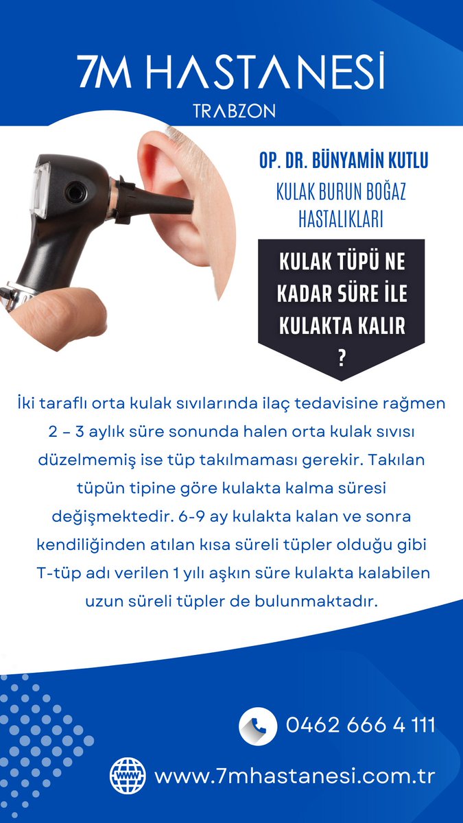 👂🏼 Kimlere kulak tüpü takılmalıdır?

🥼 OP. DR. BÜNYAMİN KUTLU - KULAK BURUN BOĞAZ HASTALIKLARI; sizler için cevaplıyor.

 🌐 7mhastanesi.com.tr
 
#kulakağrısı #kulaktüpü #kulakestetiği #grip #trabzonestetik #estetiktrabzon