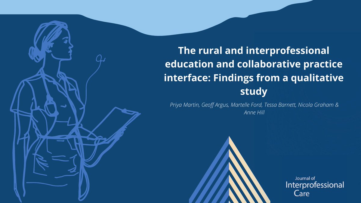 What is the interface between rural settings and traditional interprofessional collaboration &amp; education settings? Read this new, brief report here: tandfonline.com/doi/full/10.10… #IPE #IPC #Rural