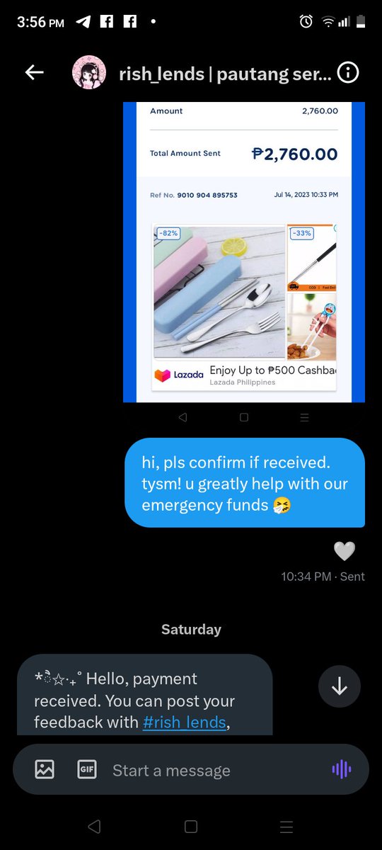 kimixann's tweet photo. beri beri late but thank you so much @junniebub for accommodating my sudden need of funds, very grateful as it rlly help us go through the days before payday 🤧 #rish_lends https://t.co/JX20IrddLQ