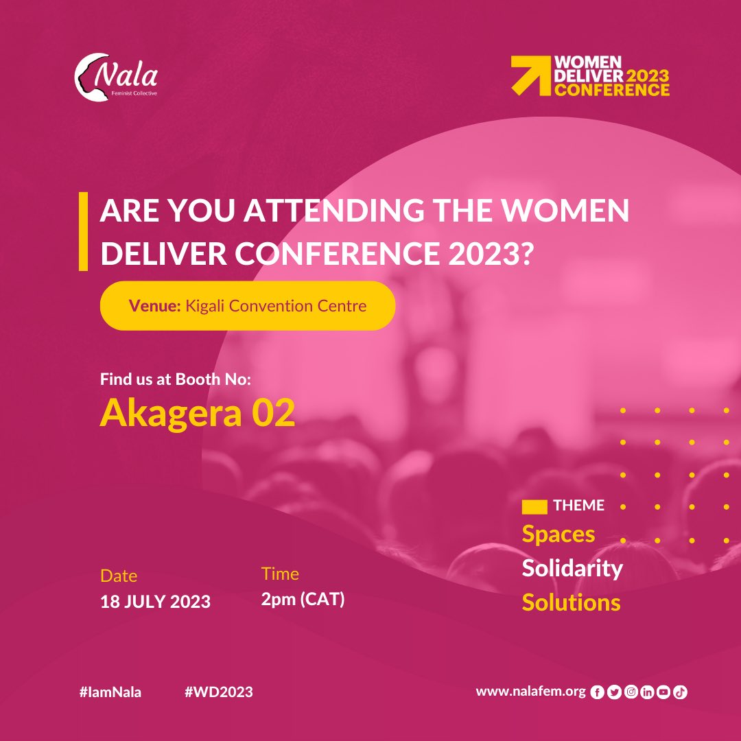 If you are at #WD2023 today, come say hello 👋🏽 Find us at Booth ‘Akagera 02’ at the Kigali Convention Centre. @WomenDeliver