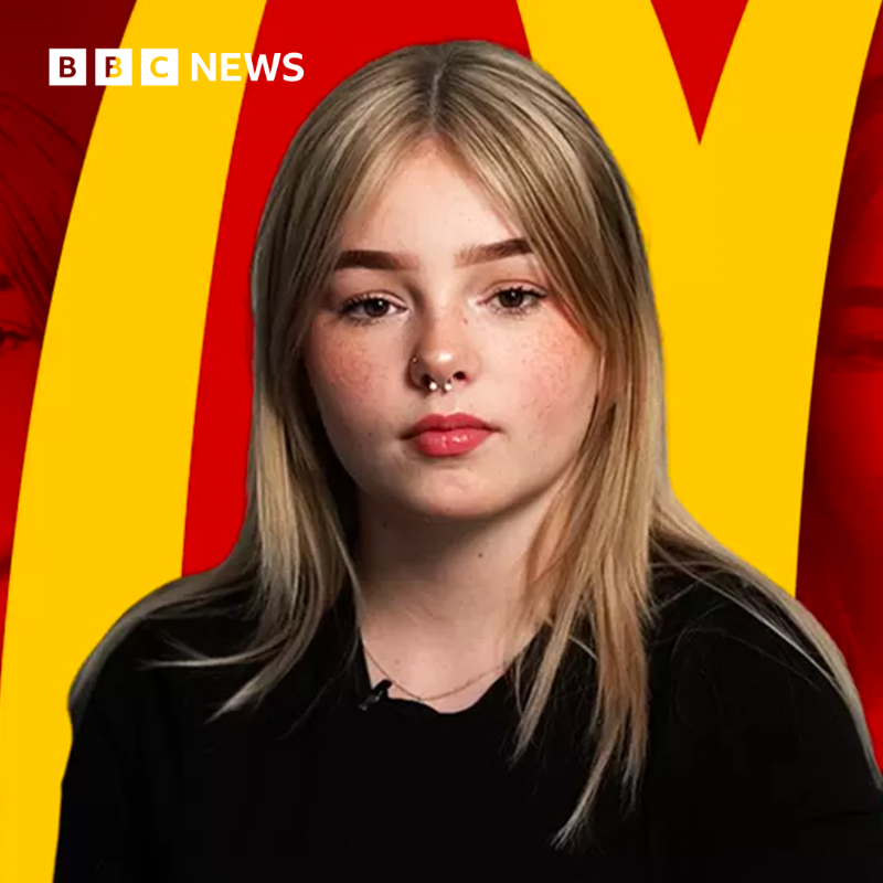 BBCNews's tweet photo. "I was groped at work"

A toxic culture of sexual assault, harassment, racism and bullying has been alleged by more than 100 current and recent McDonalds employees ⬇️