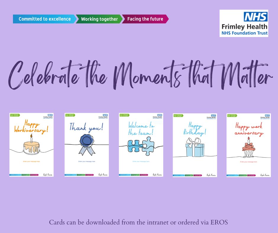 Our beautiful Moments that Matter cards celebrate key events in our employee journey and support our work as a NHS People Promise Exemplar site. @FrimleyHealth @NeilDardis #NHSPeoplePromise #FrimleyPeople
