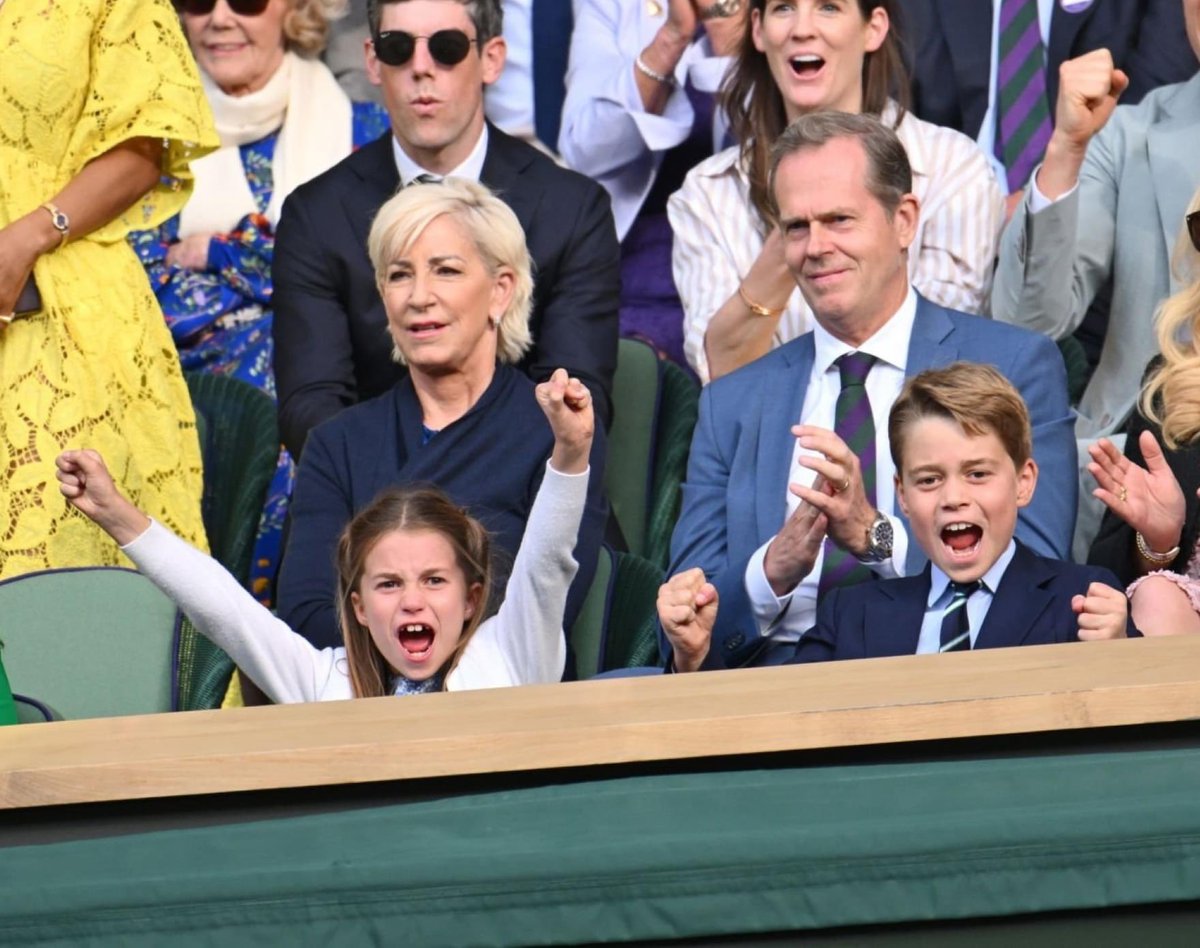 Princess Charlotte Elizabeth Diana and Prince George living their best life at centre court at Wimbledon and enjoying the Mens Final 🎾🎾🎾🎾 #PrincessCharlotte #PrinceGeorge #Wimbledon #WimbledonFinal