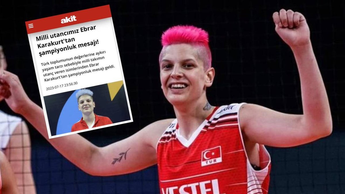 Yeni Akit, A Milli Kadın Voleybol Takımı’nın FIVB Milletler Ligi şampiyonluğu sonrasında başarılı voleybolcu Ebrar Karakurt'u "Milli Utancımız" başlığıyla hedef aldı.
