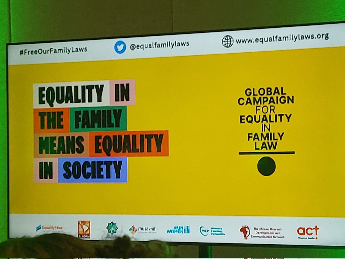 1. Attending a very interesting session at #WD2023 on Family law in several jurisdictions.What seems 2b common feature is that these laws are essentially patriarchal rendering women as 2nd class citizens with limited rights. @SonkeTogether @MenEngageAfrica @SBSGender @ACTAlliance