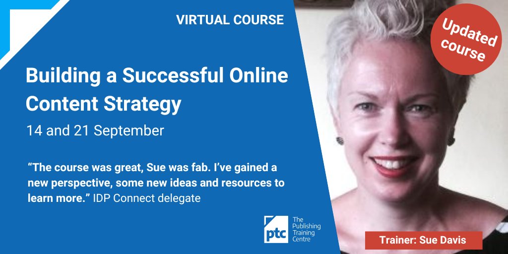 Are you creating a new website, or relaunching or tackling an existing, messy site? This practical course with @SueDavis68 will ensure that the #content on your website works effectively and efficiently. Last places left. Find out more and book here:👇 ow.ly/zJyG50PeOUt