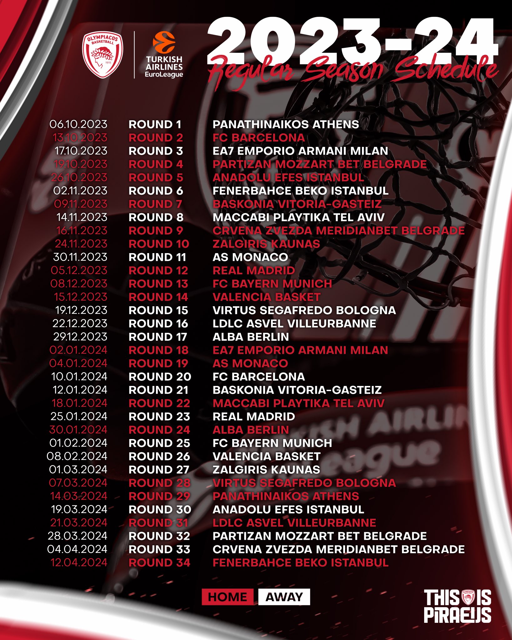 Euroleague 2024 Calendario Gleda Kaleena