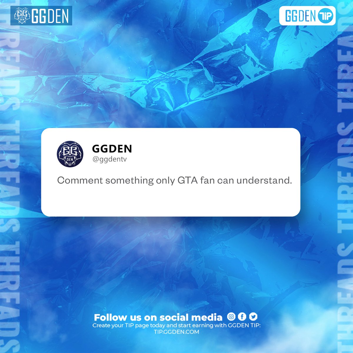 ggdentv's tweet photo. comment something only gta fan can understand
#GTAV #ggden #live #livestreaming #gaming #monetization https://t.co/oBmGTkF4hq