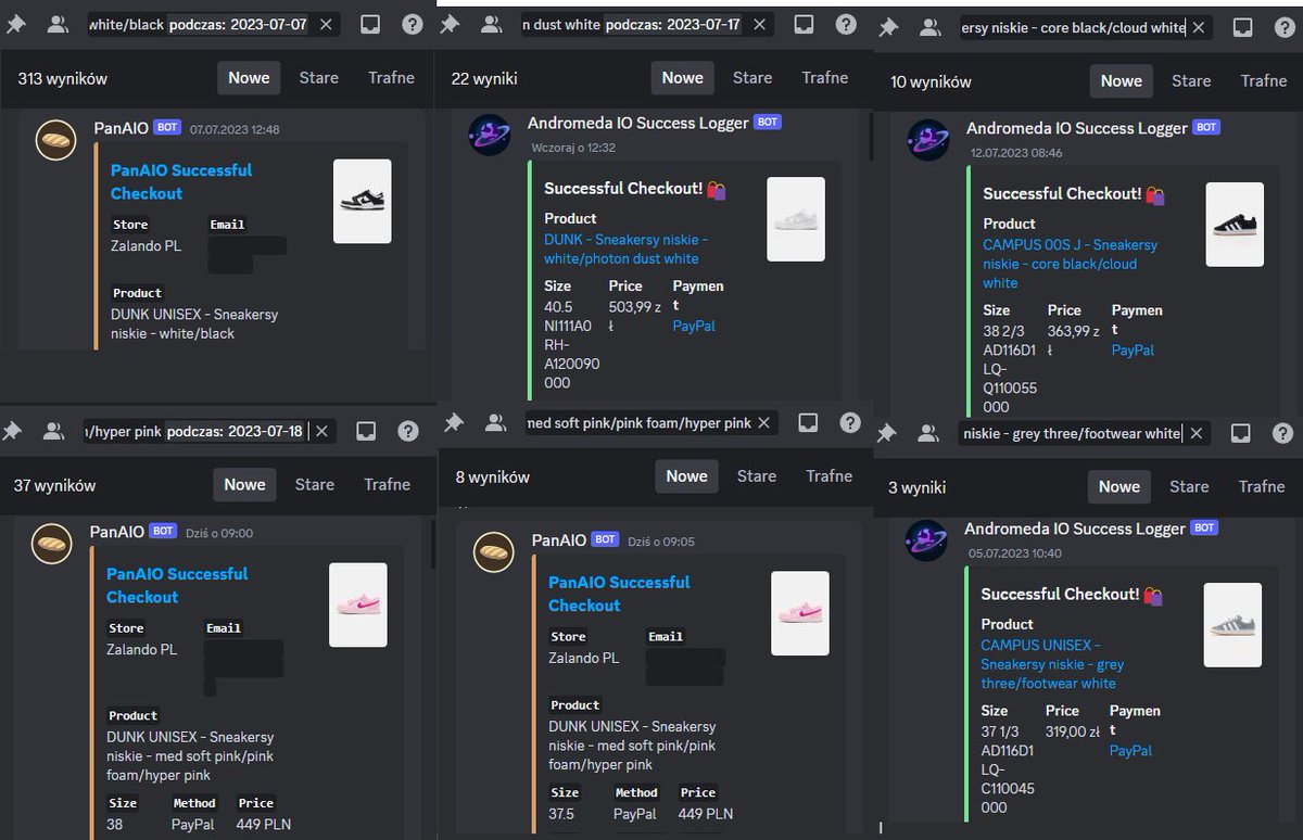 Some recent success
Panda GS x313 
Photon Dust x22
Campus Black x10
Campus Grey x3
Triple Pink GS x45

<a href="/panaiobot/">PanAIO</a> /<a href="/Andromeda_IO/">Andromeda</a> /<a href="/JIGIONotify/">JIGIO NOTIFY</a>