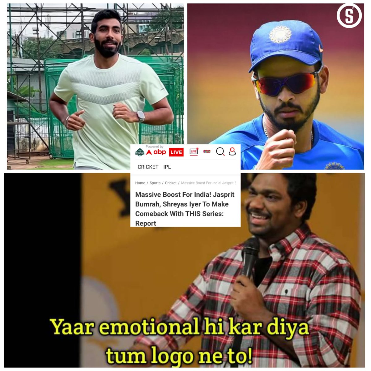 SportzSquare's tweet photo. #JaspritBumrah #ShreyasIyer #ICT #Cricket https://t.co/ddMstdtlV8