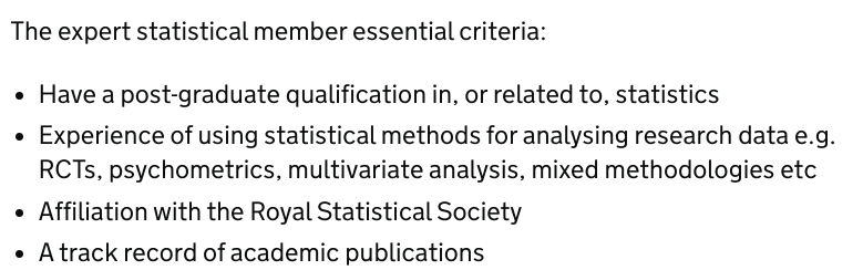 RSS_DatEthGov's tweet photo. The MoD REC is recruiting for a statistical expert member:
https://t.co/Getn41IQpo https://t.co/icalOSSSjo