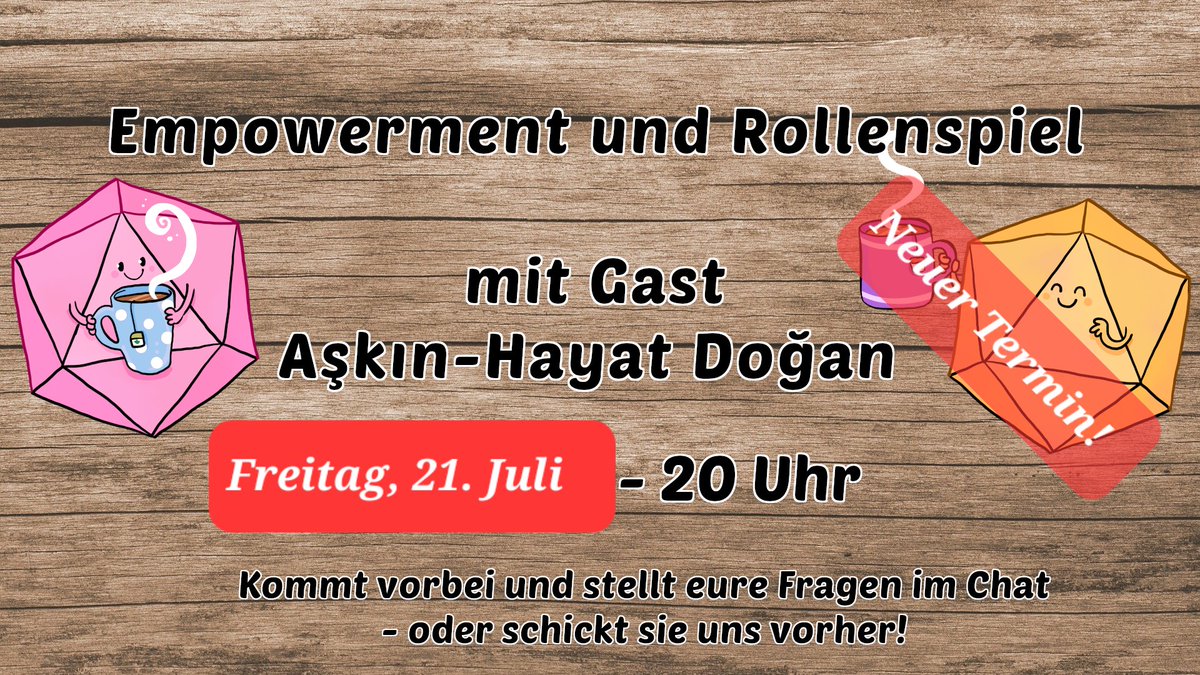 Guten Morgen zusammen #pnpde!
Freitag ist Ersatztermin für den Tag mit @AskDoan1.
Würde uns freuen, wenn ihr zu spannendem Thema und Gast reinschaut. Los geht's um 20 Uhr auf unserem Twitch-Kanal.