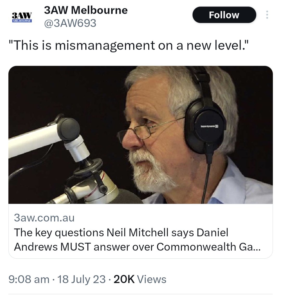 MediaAnalystOz's tweet image. Neil Mitchell calling for the Commonwealth Games to be cancelled

vs

Neil Mitchell attacking the decision to cancel them

😂

Today shows our media is full of gaslighting Libs

The pretend outrage is pathetic.